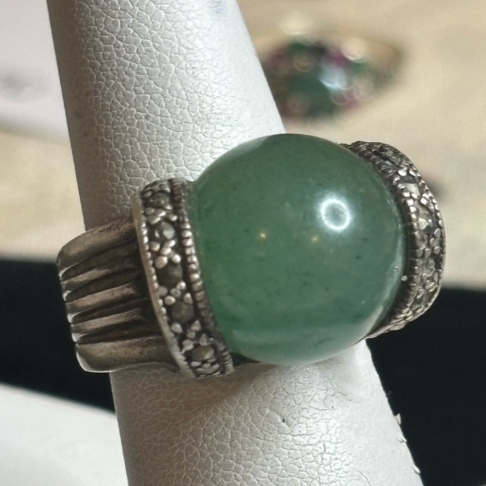 Sterling Nephrite Ring